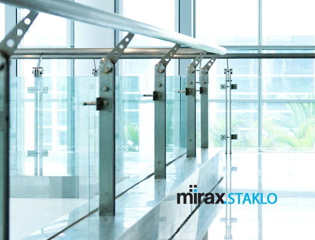 Mirax kaljeno staklo staklene obloge za kuhinju staklene tus kabine po meri staklene ograde staklene vrata stampa na staklu 